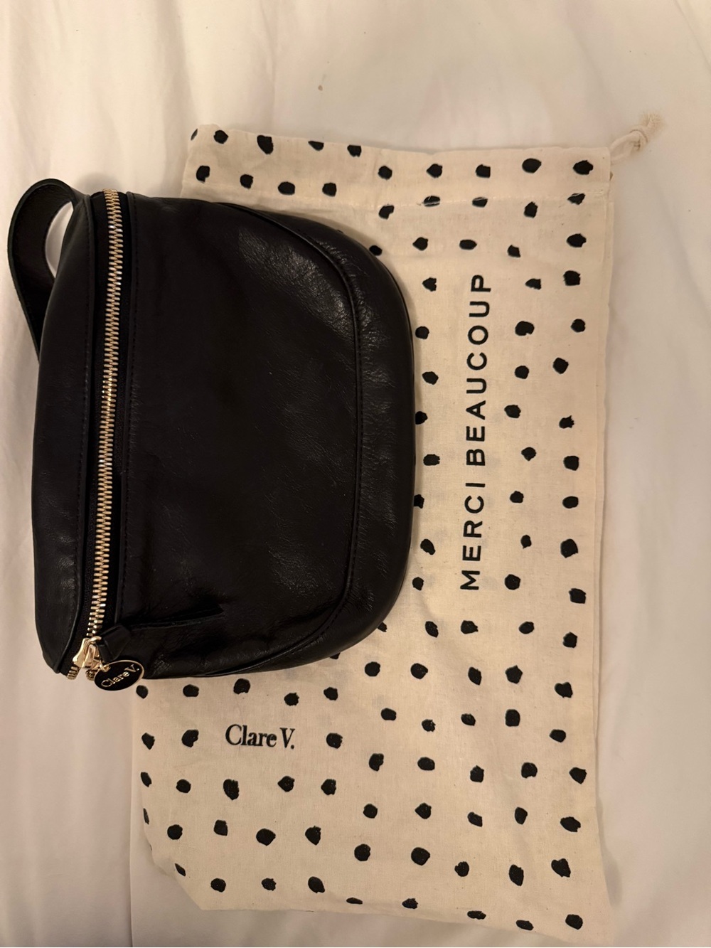 Clare V Black Leather Crossbody Bag in great condition.